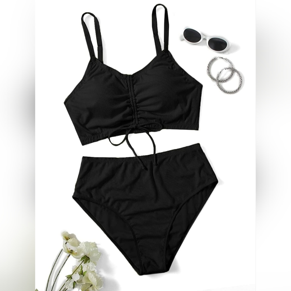 NWOT Womens Plus Size Rib Knit Bikini